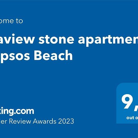 Seaview Stone Apartment In Ipsos Beach Kültér fotó